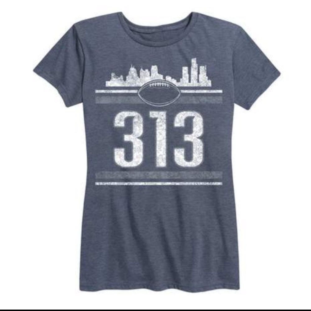 Blue Detroit Graphic T-Shirt